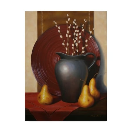 Cecile Baird 'Still Life With Black Vase' Canvas Art,24x32